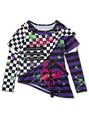 NEW ACDC RAG X Gloomy Bear Vivid Gloomy Bear Asymmetrical Long Sleeves Tee